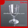 Disposable red plastic wine glass